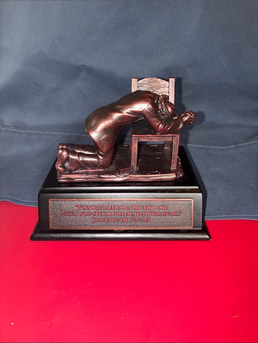 446.      Men's Swim - Bronze Prayer Figurine Swim Accessory